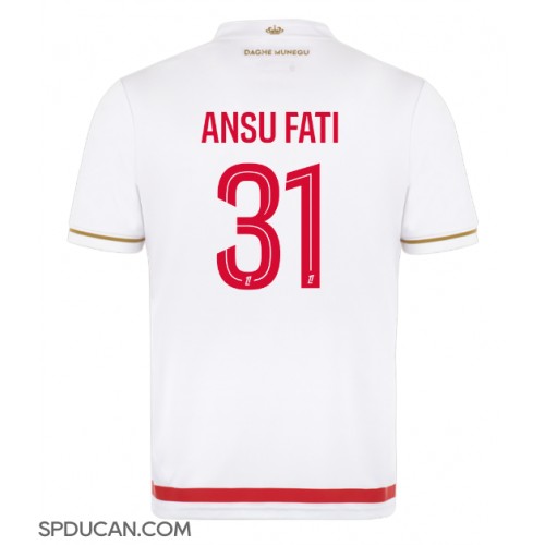 Muški Nogometni Dres AS Monaco Ansu Fati #31 Domaci 2025-26 Kratak Rukav